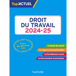 ISBN Top'Actuel Droit du travail 2024-2025, Éducatif, Français, 64 pages