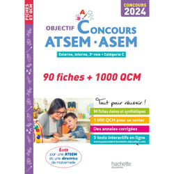 Objectif Concours ATSEM - ASEM 2024 : 90 fiches et 1 000 QCM (Broché)