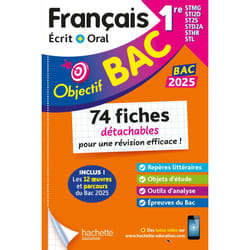 Objectif BAC 2025 Fiches détachables Français 1res STMG - STI2D - ST2S - STL - STD2A - STHR (Broché)