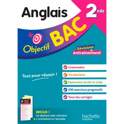 ISBN Objectif BAC Anglais 2nde, Éducatif, Français, 240 pages