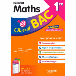 ISBN Objectif BAC 1re spécialité Maths, Éducatif, Français, 384 pages