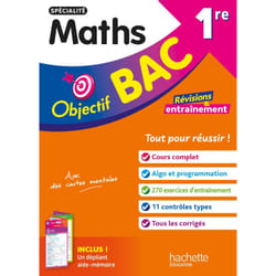 Objectif BAC 1re spécialité Maths BAC 2025 (Broché)