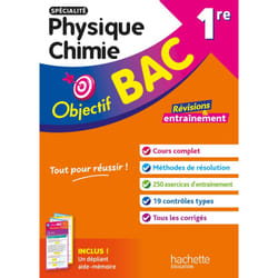 Objectif BAC 1re spécialité Physique Chimie BAC 2025 (Broché)