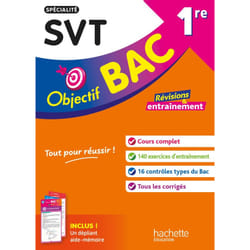 Objectif BAC 1re spécialité SVT BAC 2025 (Broché)