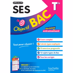 ISBN Objectif BAC Tle spécialité SES, Éducatif, Français, 256 pages