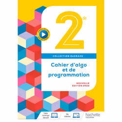 ISBN Barbazo - Cahier d'algo 2nde - Ed. 2022, Éducatif, Français, 64 pages