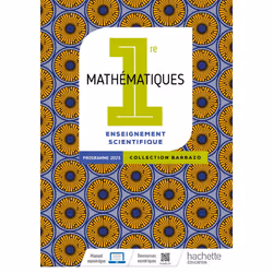 ISBN Barbazo - Mathématiques Enseignement Scientifique 1re - Livre élève - Ed. 2023, Éducatif, Français, 192 pages