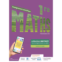 ISBN Mathizy - Maths Enseignement Scientifique 1re - Cahier élève - Ed. 2023, Éducatif, Français, 96 pages