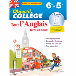 ISBN OBJECTIF Collège - Tout l'Anglais 6e-5e, Éducatif, Français, 96 pages