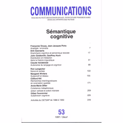 ISBN Communications, n° 53, Sémantique cognitive, 256 pages