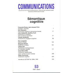 ISBN Communications, n° 53, Sémantique cognitive livre