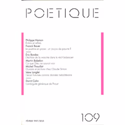 ISBN Poétique, n° 109, 128 pages