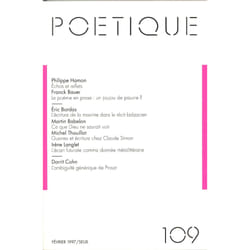ISBN Poétique, n° 109 livre