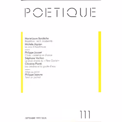 ISBN Poétique, n° 111, 128 pages