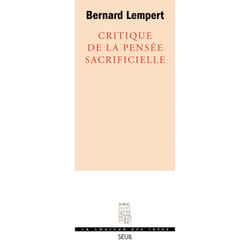 ISBN Critique de la pensée sacrificielle livre