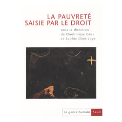 ISBN Le Genre humain, n° 38-39, La Pauvreté saisie par le droit livre