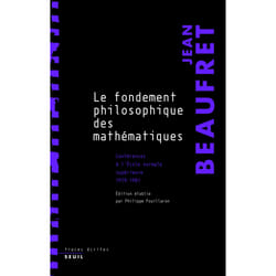 ISBN Le Fondement philosophique des mathématiques livre