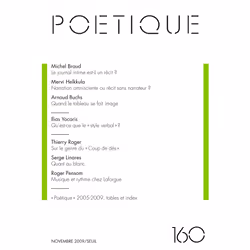 ISBN Poétique, n°160, 128 pages