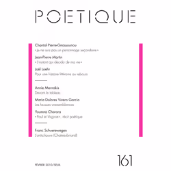 ISBN Poétique, n°161, 128 pages