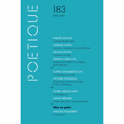 ISBN Poétique, n° 183, 144 pages