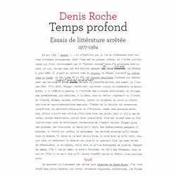 ISBN Temps profond, 400 pages