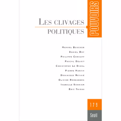 ISBN Pouvoirs, n°179. Les Clivages politiques, 192 pages