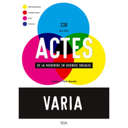 ISBN Actes de la recherche en sciences sociales, n° 238. Varia livre