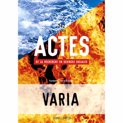 ISBN Actes de la recherche en sciences sociales, n° 242. Varia, 96 pages