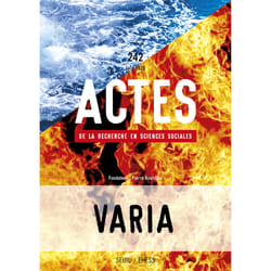 ISBN Actes de la recherche en sciences sociales, n° 242. Varia livre