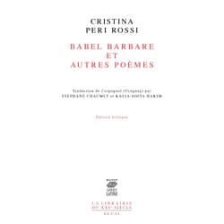 ISBN Babel barbare et autres poèmes livre