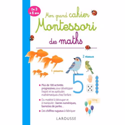 ISBN Mon grand cahier Montessori des maths, Pour enfants, Français, 168 pages