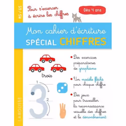 ISBN Mon cahier d'écriture, spécial chiffres, Pour enfants, Français, 48 pages