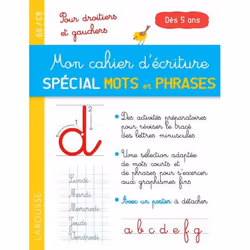 ISBN Mon cahier d'écriture spécial premiers mots et phrases, Pour enfants, Français, 48 pages