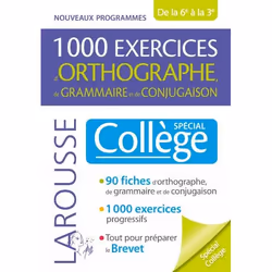 ISBN 1000 exercices d'orthographe, spécial collège, Pour enfants, Français, 256 pages