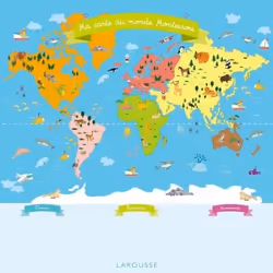 ISBN Ma carte du Monde Montessori, Pour enfants, Français, 2 pages