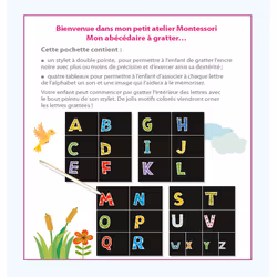 Mes petits ateliers Montessori Mon abécédaire à gratter (Jeunesse)