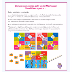 Mes petits ateliers Montessori Mes chiffres à gratter (Jeunesse)