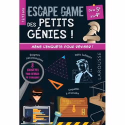 ISBN Escape game des petits génies 5e-4e, Pour enfants, Français, 96 pages
