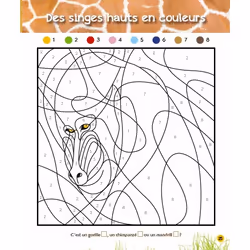 Coloriages magiques UNE SAISON AU ZOO, spécial savane