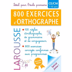 ISBN 800 exercices d'ORTHOGRAPHE / PRIMAIRE, Pour enfants, Français, 336 pages