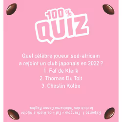 100% Quiz Joueurs de Rugby (Coffret)