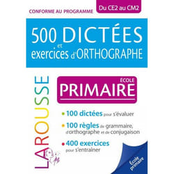 500 dictées et exercices d'orthographe spécial primaire (Broché)