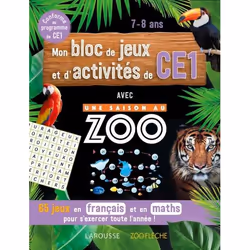 ISBN Mon bloc de jeux et d'activités pour le CE1 - Une SAISON AU ZOO, Animaux, Français, 80 pages