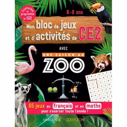 ISBN Mon bloc de jeux et d'activités pour le CE2 - Une SAISON AU ZOO, Animaux, Français, 80 pages