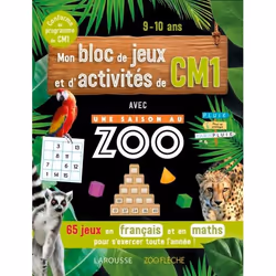 ISBN Mon bloc de jeux et d'activités pour le CM1- Une SAISON AU ZOO, Animaux, Français, 80 pages
