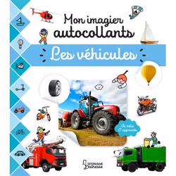 ISBN Mon imagier autocollants - Les véhicules, Français, 20 pages