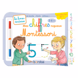 ISBN Les livres-ardoises - Mes chiffres rugueux Montessori : Le livre de Cécile Hudrisier, Mélisande Luthringer, Éducatif