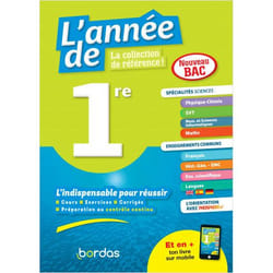L'année de 1re Spécialités Sciences + Enseignements communs (Broché)