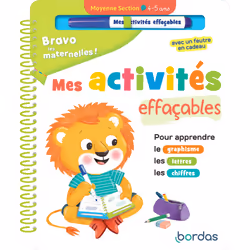 ISBN Bravo les maternelles - Mes activités effaçables - Moyenne section : Le livre de Hélène Convert, Éducatif