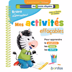 ISBN Bravo les maternelles - Mes activités effaçables - Grande section : Le livre de Patrick Morize, Éducatif